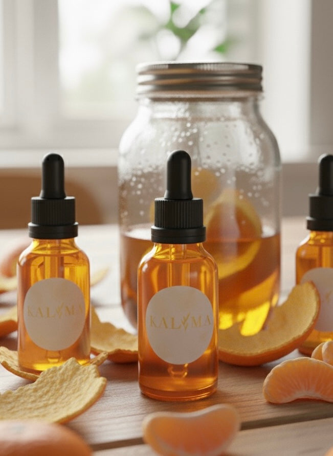 ES
Aceite de mandarina de origen natural, de aroma dulce y luminoso.
Aporta frescura y una sensación de bienestar inmediato.
EN
Natural mandarin oil with a sweet, bright aroma.
Brings freshness and an immediate sense of well-being.